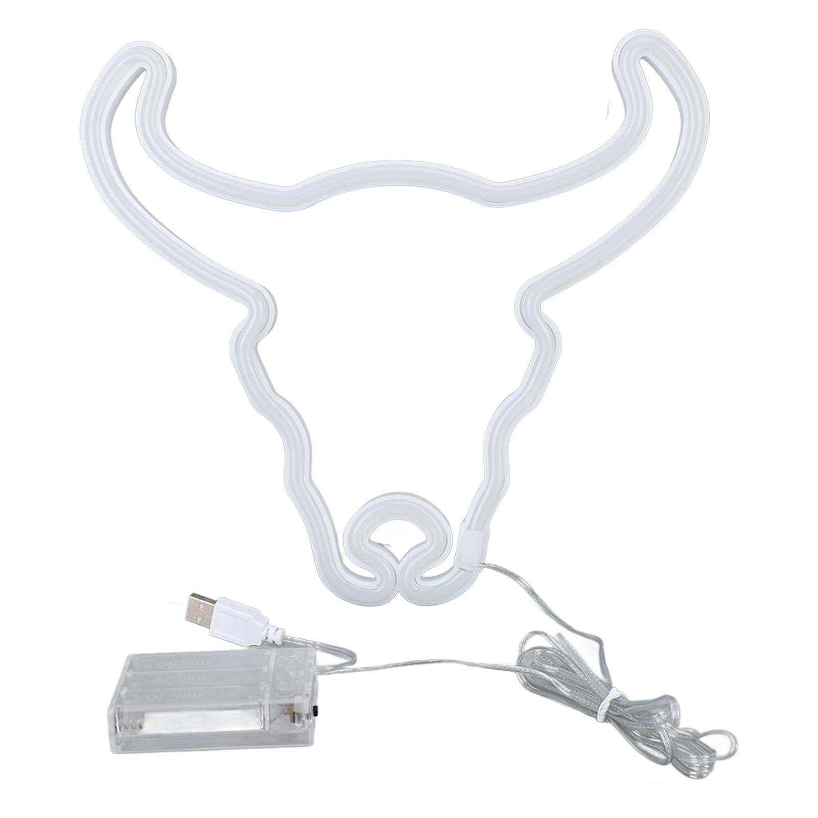 

Cow Neon Light Decorative Animal Neon Night Light Hanging LED Neon Sign for Wedding Party Bedroom Bar