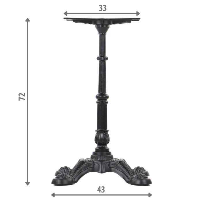 Cast iron table base SH-5024-4/B, height 72