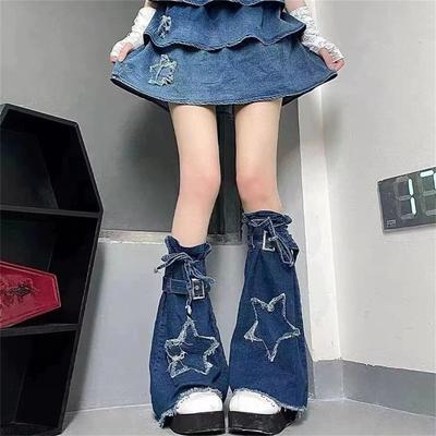 Γυναικείες Βαμβακερές Γκέτες Καλσόν Ψηλά Γόνατα με Αστέρια Ιαπωνικές Κάλτσες Μπότας