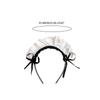 White Furry Headdress Cat Ears Hair Clip One Pair Barrettes with Headband