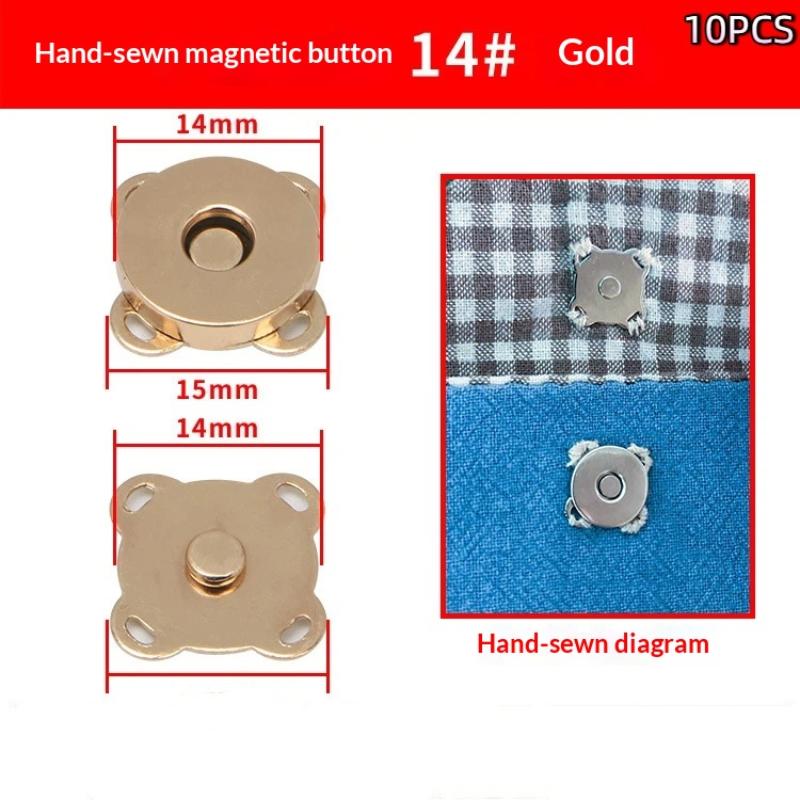 10 Sets Mini Adsorption Buckle Bags Magnetic Snap Button Fasteners Clasps Buttons Handbag Purse Wallet Craft Bag Parts
