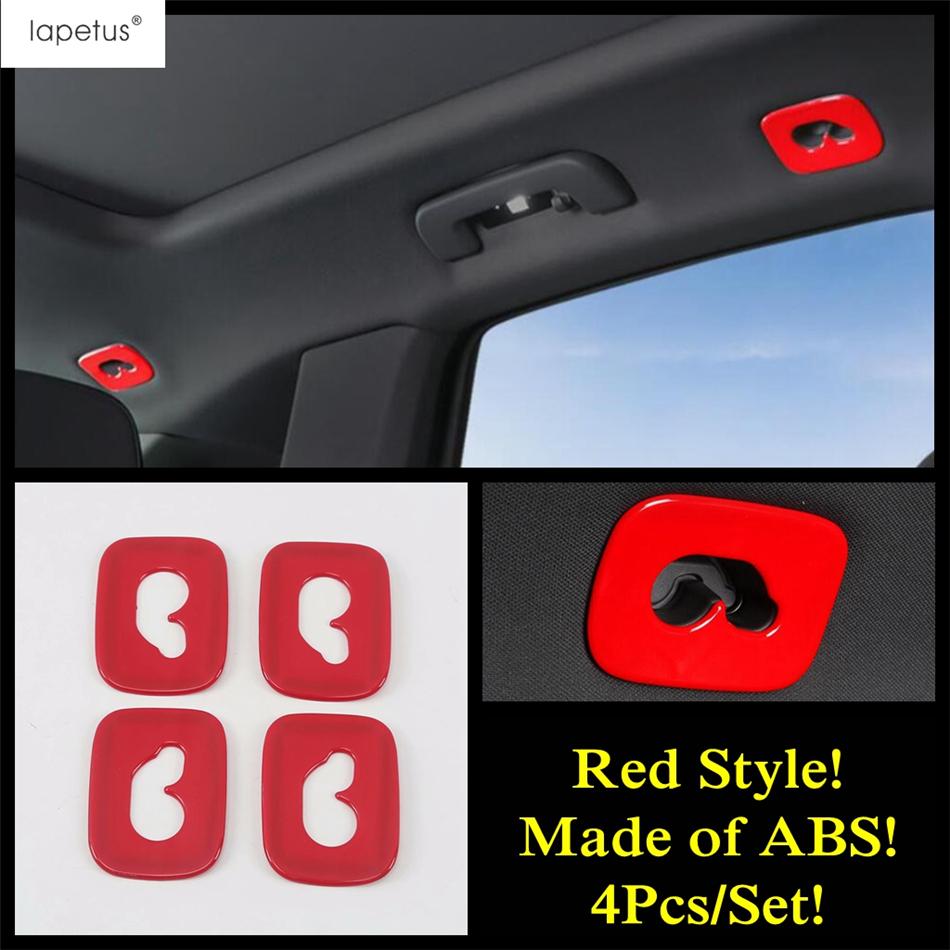 Tête de Levier de Vitesse Rouge / Leve-vitre / Porte-gobelet / Bande de Couverture d'Écran de Tableau de Bord Accessoires de Garniture Pour Porsche Cayenne 2018 -