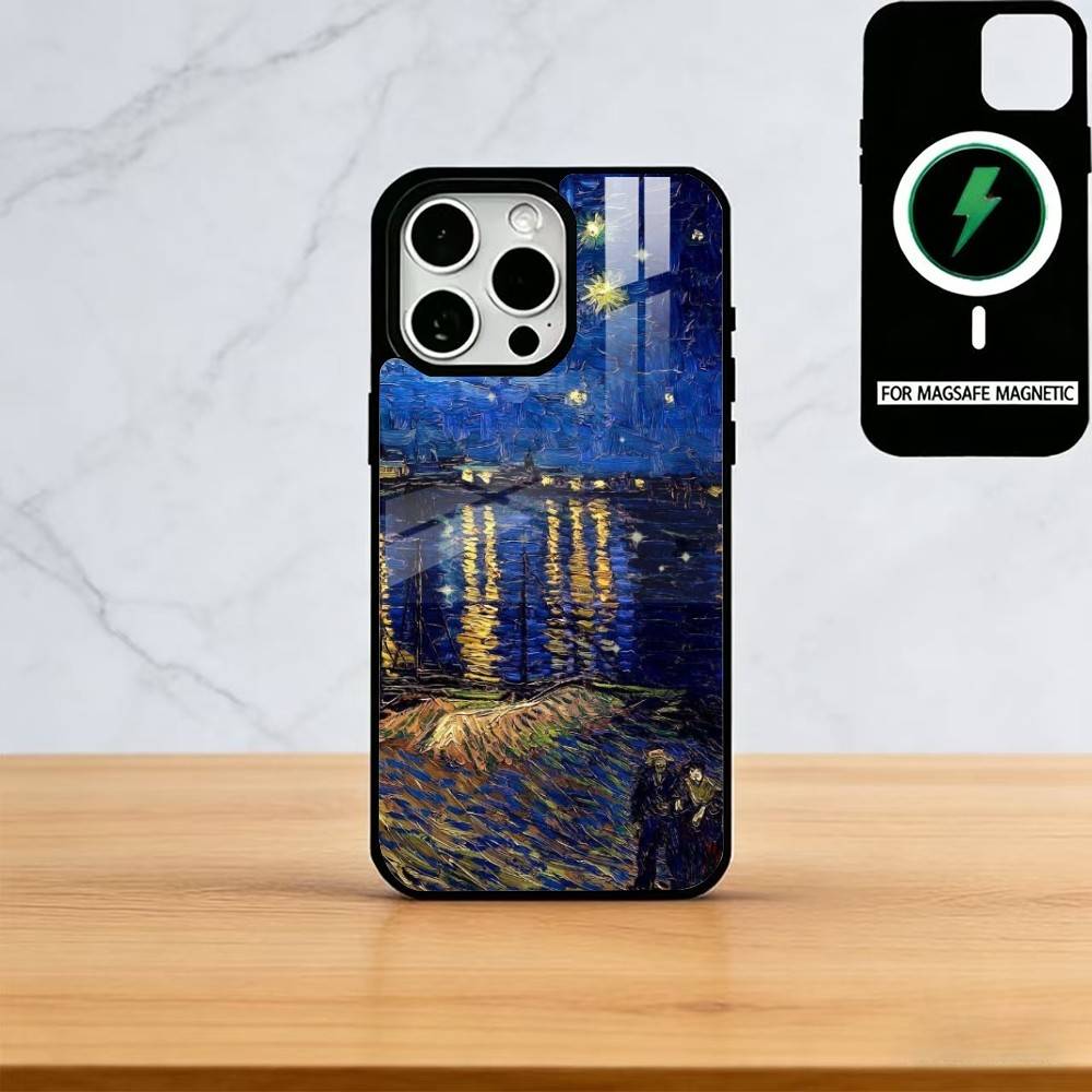 Van Gogh Starry Sunflowers Phone Case For iPhone17,16,15,14,13,12,11 Plus,Pro Magnetic For Magsafe Wireless Charging