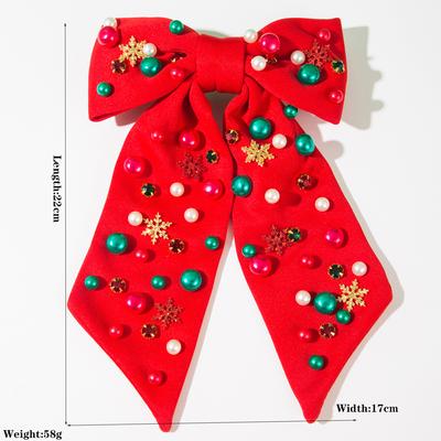 Women's Snowflake Bow Hair Clip