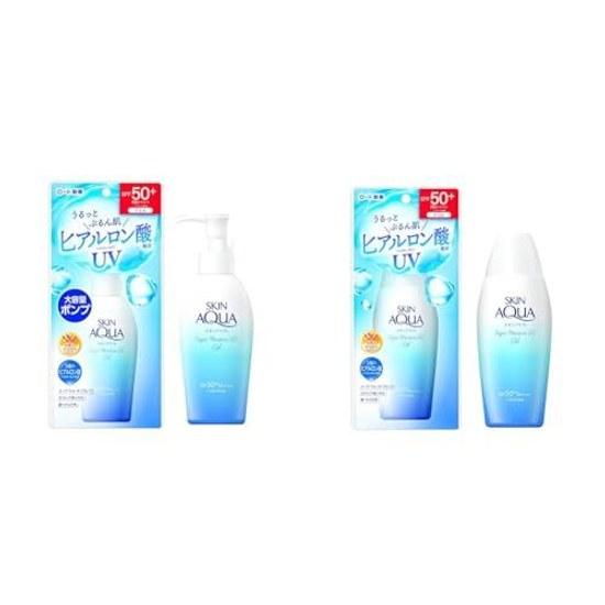 Skin Aqua Set Purchase 50+ Super Moisture Gel Pump 140g + UV Sunscreen 110g (Hyaluronic Acid Infused Smooth Adhesive SPF50+ PA++++)