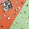 100Pcs with Screws Photo Frame Hook Iron Half Circle Ring Hanging buckle  Mirror Hanging
