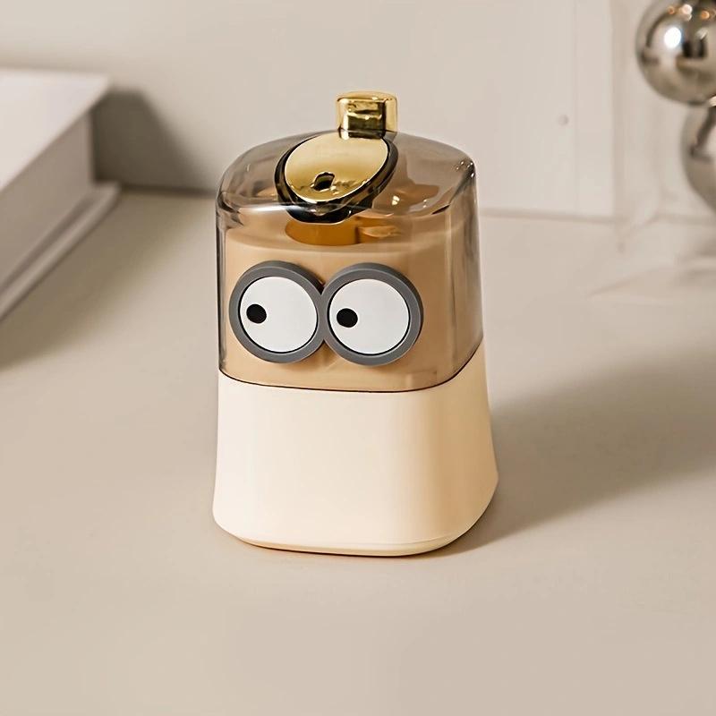 Elegant Pop-Up Toothpick Holder: Stylish Cream Design for Home or Luxury Restaurant Use.