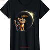 Funny Cat In Astronomy Glasses Total Solar Eclipse Ladies Crewneck T Shirt Vintage Washed Casual Comfortable Soft Graphic