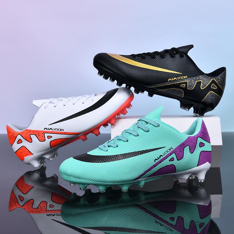 Foreign Trade Low-top Football Shoes Youth AG Long Nails TF Nails Competition Training Shoes Artificial Turf Sports Shoes Men