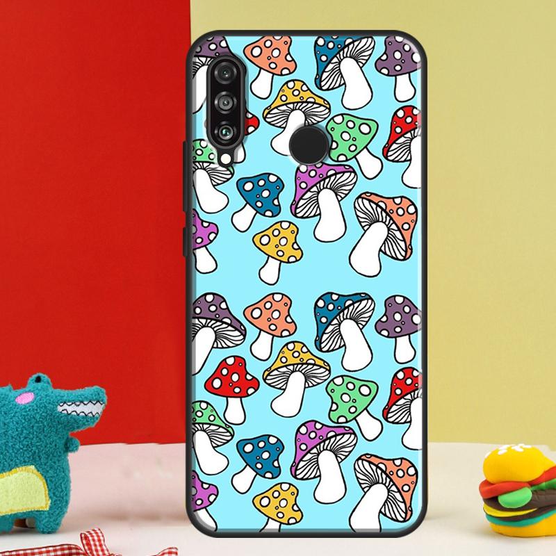 Psychedelic Mushrooms Florals For Huawei Nova 12i 12s 11i 5T 9 10 SE Y91 Y90 Y60 Y70 Y72 Y61 P60 Pro P20 P40 P30 Lite Case