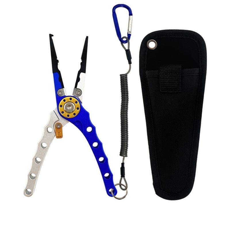 

Fishing Grippers Fishing Hook Remover Aluminum Alloy Fish Plier Grip Clamps Grabber Fish Controllers Fishing Plier Tools срібний/синій