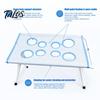 Small Dog Grooming Tool Pet Table with Foldable Stand, Adjustable Strap, Cat Hammock, 8-Hole Care Supplies Washing Station for Bathing, Nail Trimming