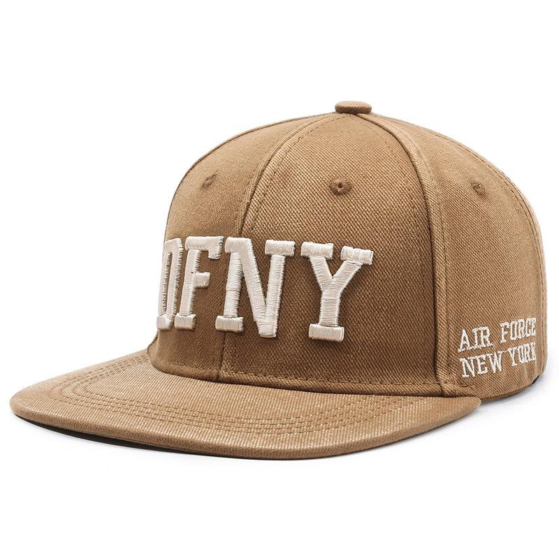 Boné bordado de hip hop com letras, masculino e feminino, chapéu plano para atividades ao ar livre, boné de beisebol, chapéu snapback, viseira de sol, chapéu de pesca, boné de pico