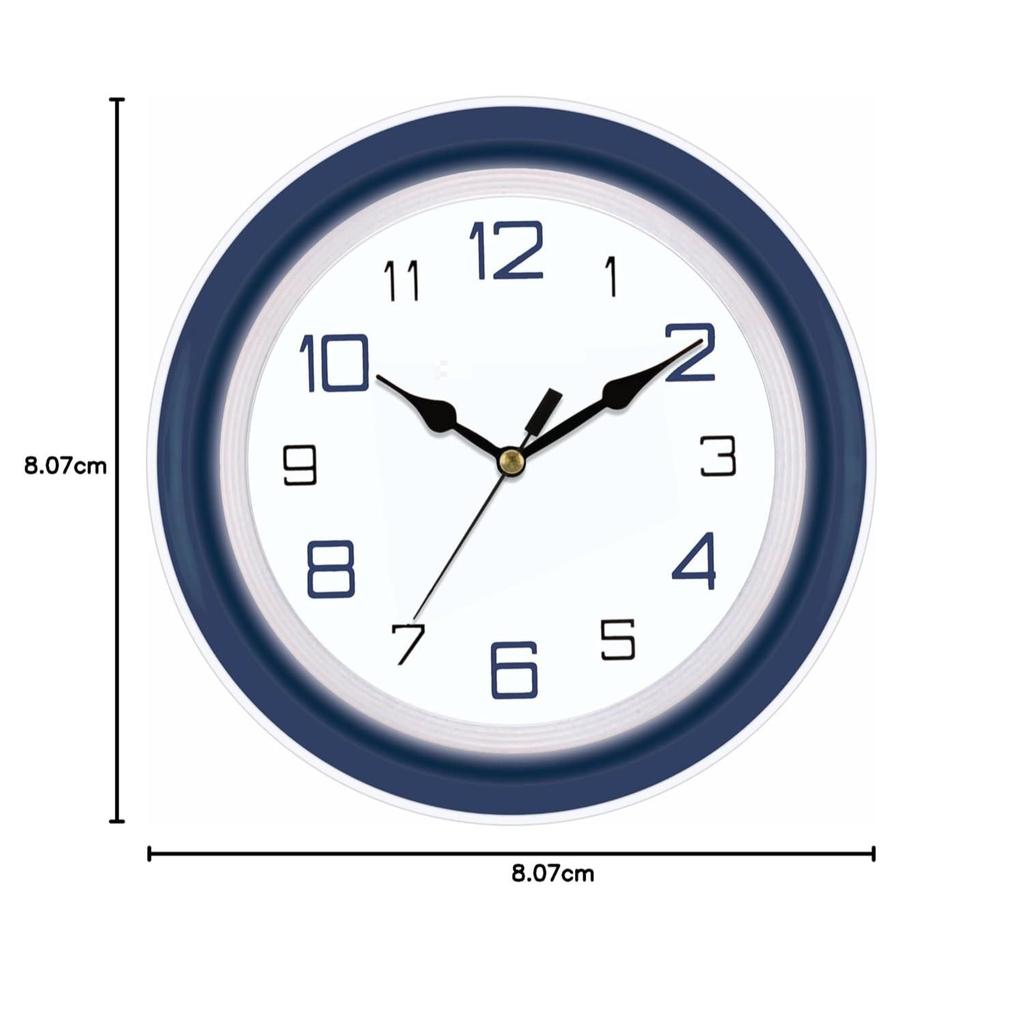 Quartz Glass Abstract Blue Analog Office Clock (214x44x215 Mm)
