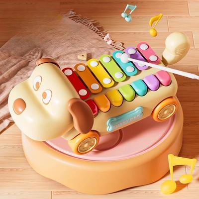 Baby Eighttone Handcranked Percussion Piano Two In One Xylophone Music Early Education Musical Instrument Toys Christmas Gifts