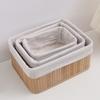 Handmade Bamboo Weaving Basket3pcs Creative New Miscellaneous Storage Home Box Desktop Miscellaneous Toy Clothing Storage Box
