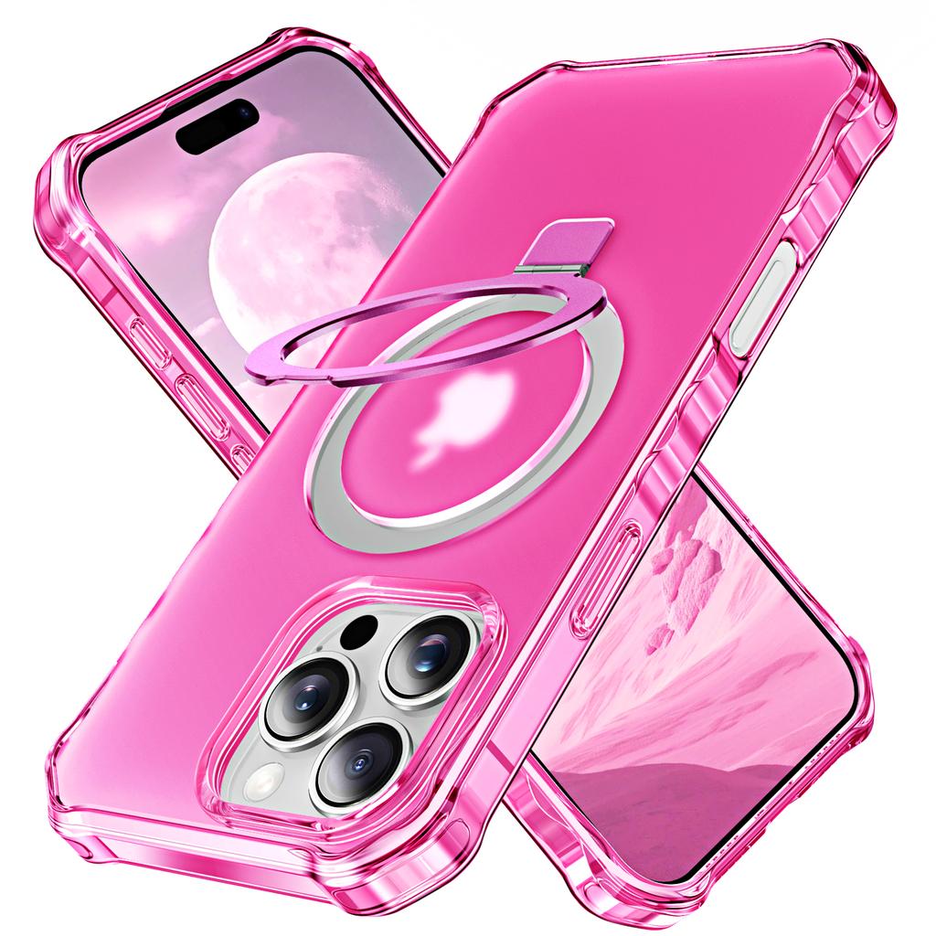 For iPhone 16 Pro Max Case Small Wavy Edge Compatible with MagSafe Frosted Anti-Drop PC+TPU Phone Cover