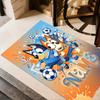 Soccer Fun Bluey Personalized Name Floor Rug Office Rug Perfect for Balcony Game Room Hallway Dormitory Anti-slip Rug Anime Office Decor Spiritual Gif