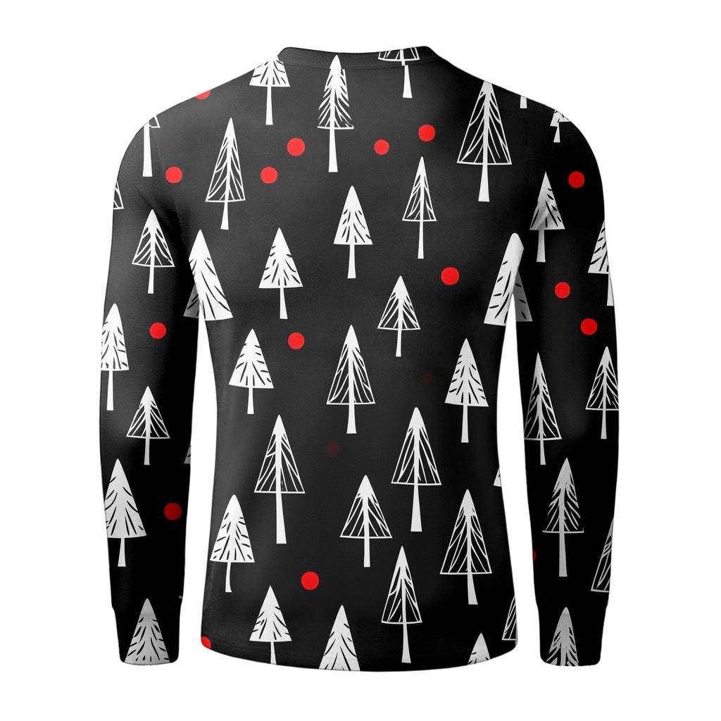 Pánská ležérní mikina na knoflíky, módní potištěná košile s dlouhým rukávem, pulovr