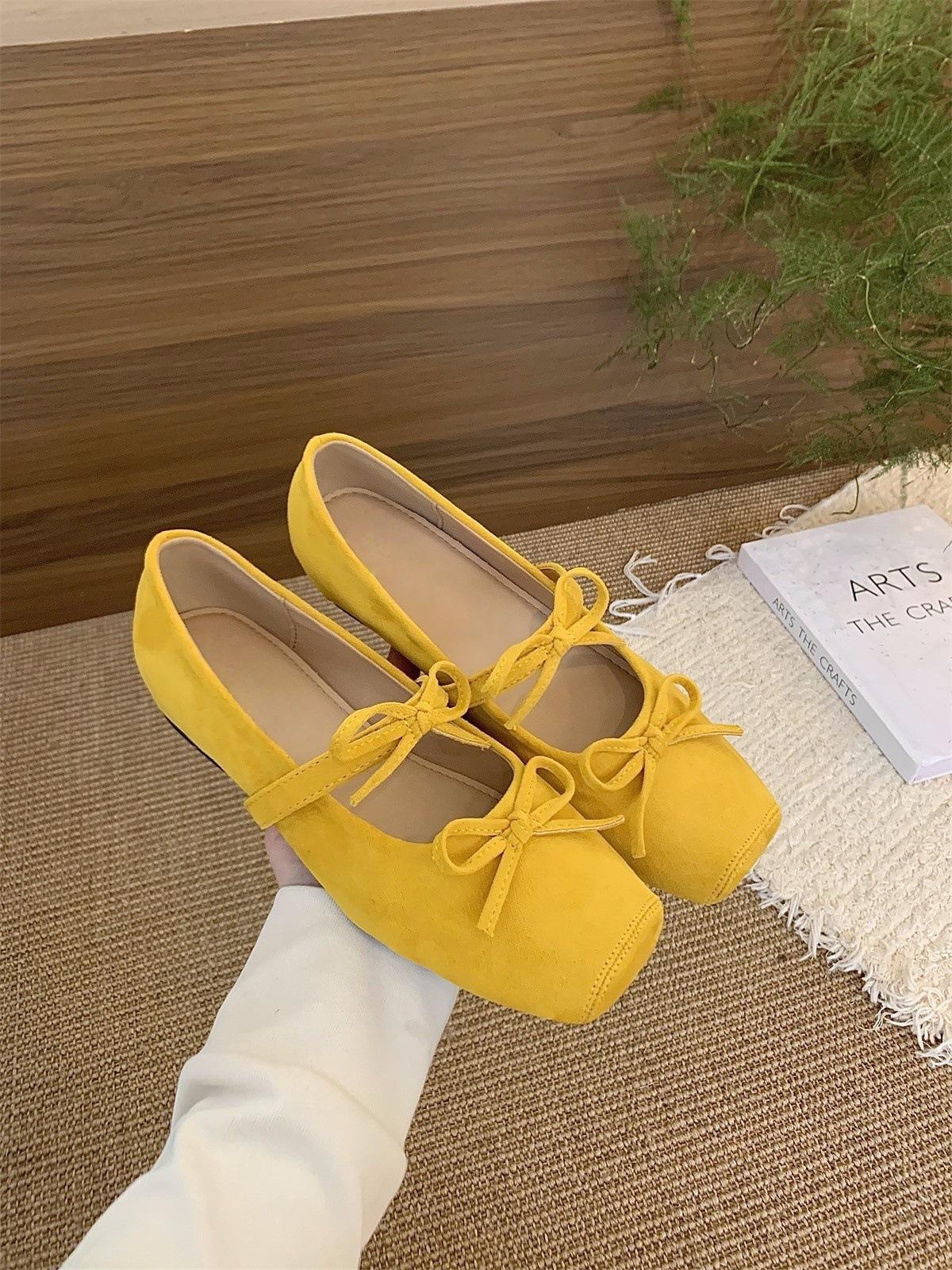 

Балетки Мэри Джейн на скрытой платформе с бантом женские туфли 2025 весна-лето французские маленькие красные вечерние туфли 40