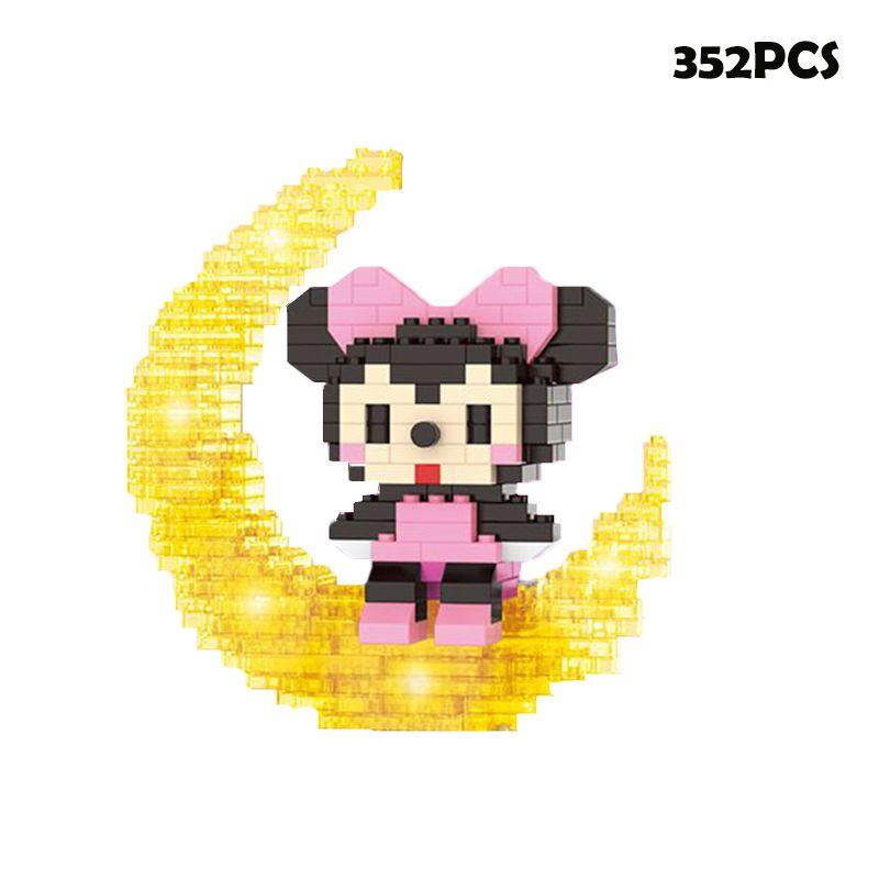 Disney Mickey Minnie Goofy Cartoon Building Blocks For Kids' Intelligence Development