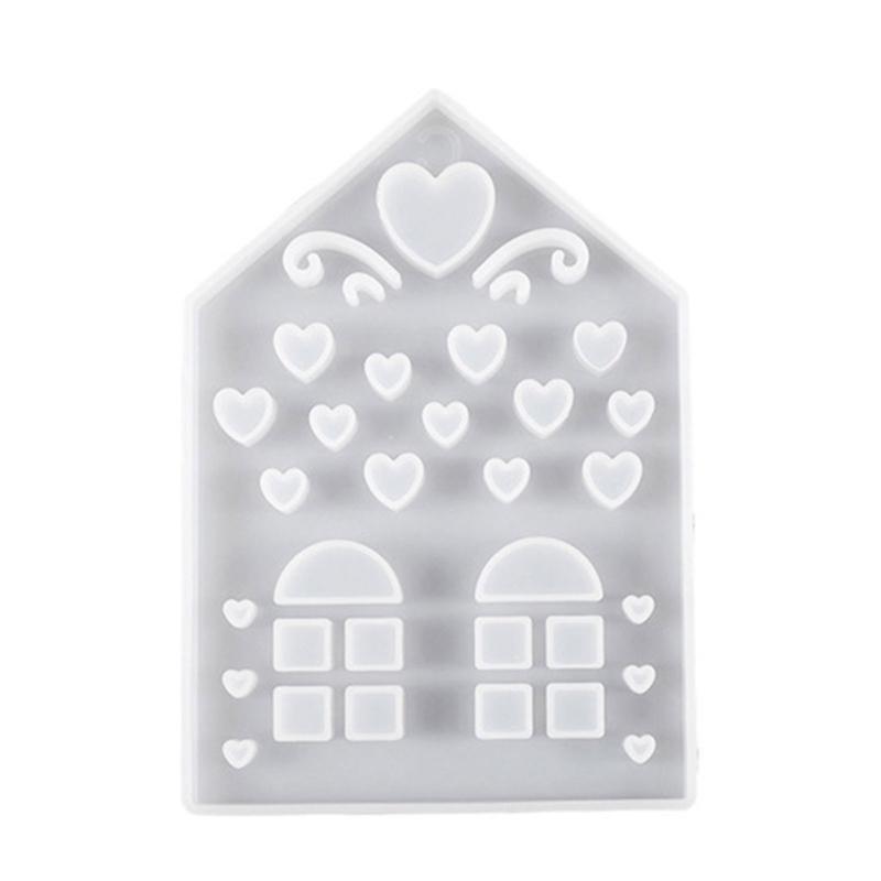 Silicone Molds Christmas House Molds Casting Molds Handmade Craft Supplies Plaster Molds for Candle Making