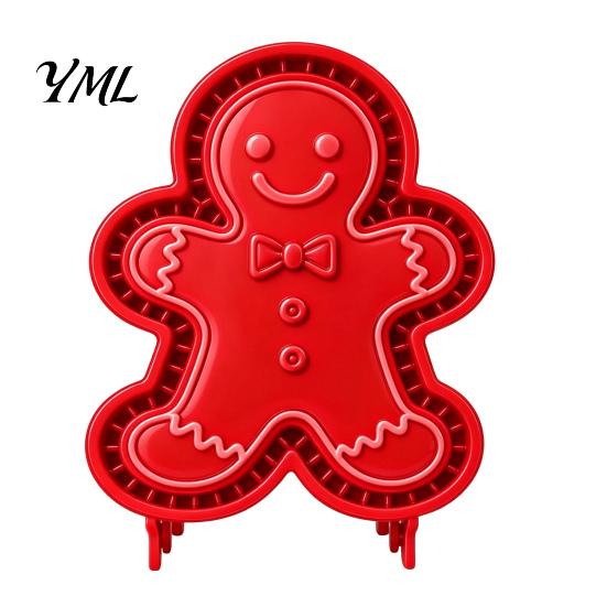 Interactive Baking Tools Christmas Cookie Cutter, Push Type Integrated Mold, Plastic Festive Pastry Stampers Clay Decorating Tool for Holiday Kitchen