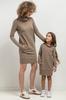 Knitted turtleneck dress MMM37 cappuccino M