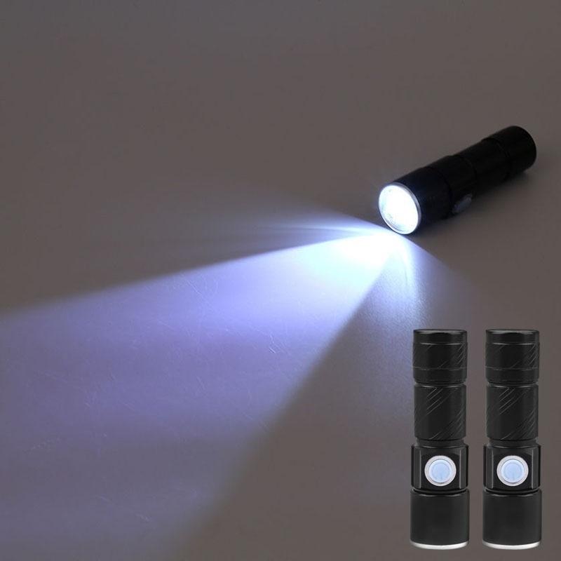 New 1 Pcs 2000LM LED Tactical Rechargeable USB Flashlight Torch Zoom Adjustable UF