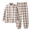 Shu cotton lint winter thickened women's pajamas cardigan long sleeve trousers loungewear set loose casual