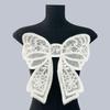 2pcs Embroidery Collar Flower Fashion Diamond Bow Knot Chest Flower Nail Bead Three-dimensional Flower Women