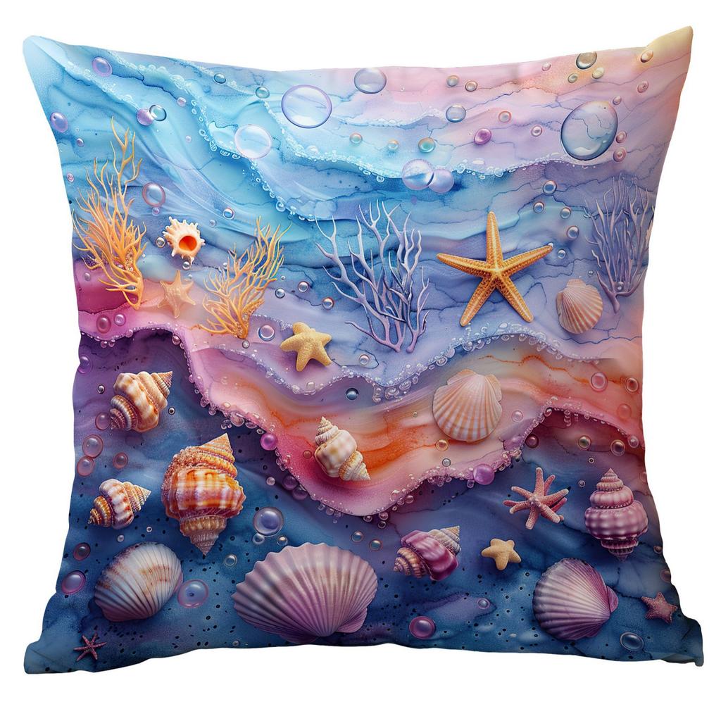 New Fantasy Underwater World Coral Pearl Shell Pillowcase Home Sofa Cushion Cover