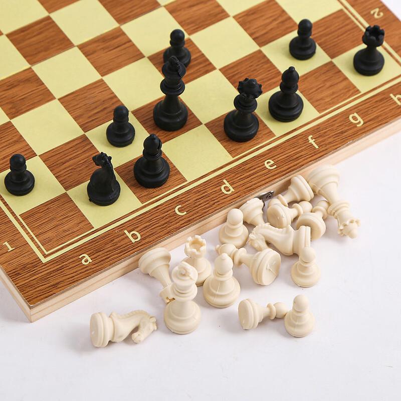 Brangdy Wooden 3-in-1 Folding Chess Set