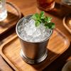 Yousheng Whiskey-Glas Julep-Becher Kupferbeschichtete Weingläser 350ml Gehämmerte Textur Metall-Cocktailglas Rostbeständig Barzubehör für Party Bar Zuhause