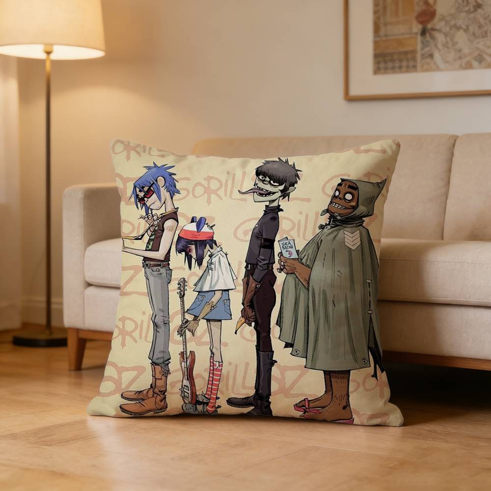 G-Gorillaz Rock Band Pillow Case Cushion Cover Throw Pillow Case For Car Sofa
