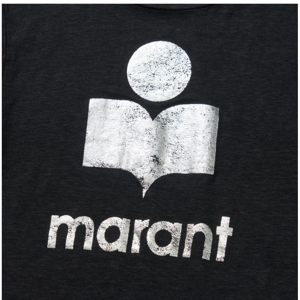 ISabelle Marant TS0001fb A1n10e 01bk Zewel Zewell Linen Women S Short Sleeve Tee