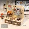 2Tier Pegboard Desk Organizer, Plastic Drawer Display Rack, MultiFunctional Storage Shelf