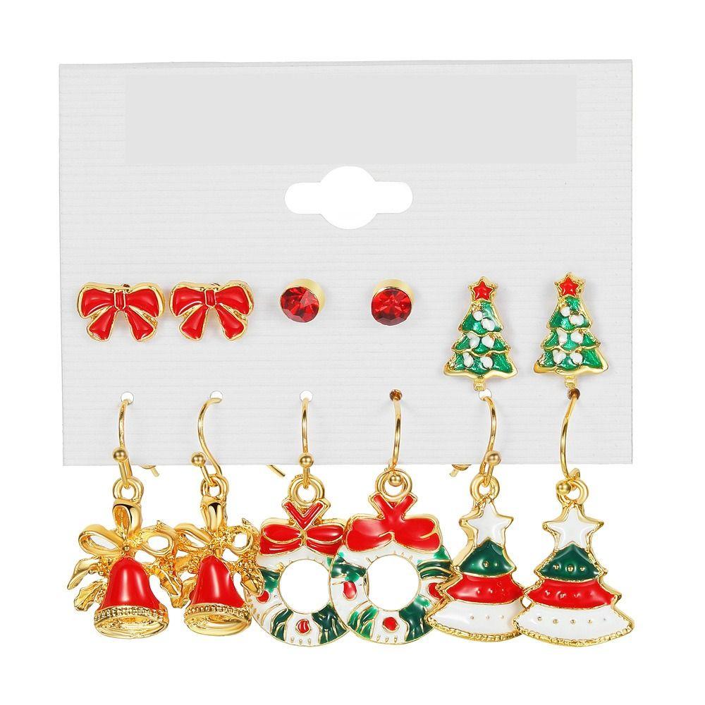 

Новогодний подарок Рождественские серьги-гвоздики Серьги в корейском стиле Женские серьги-капли Модная бижутерия MS1403-1