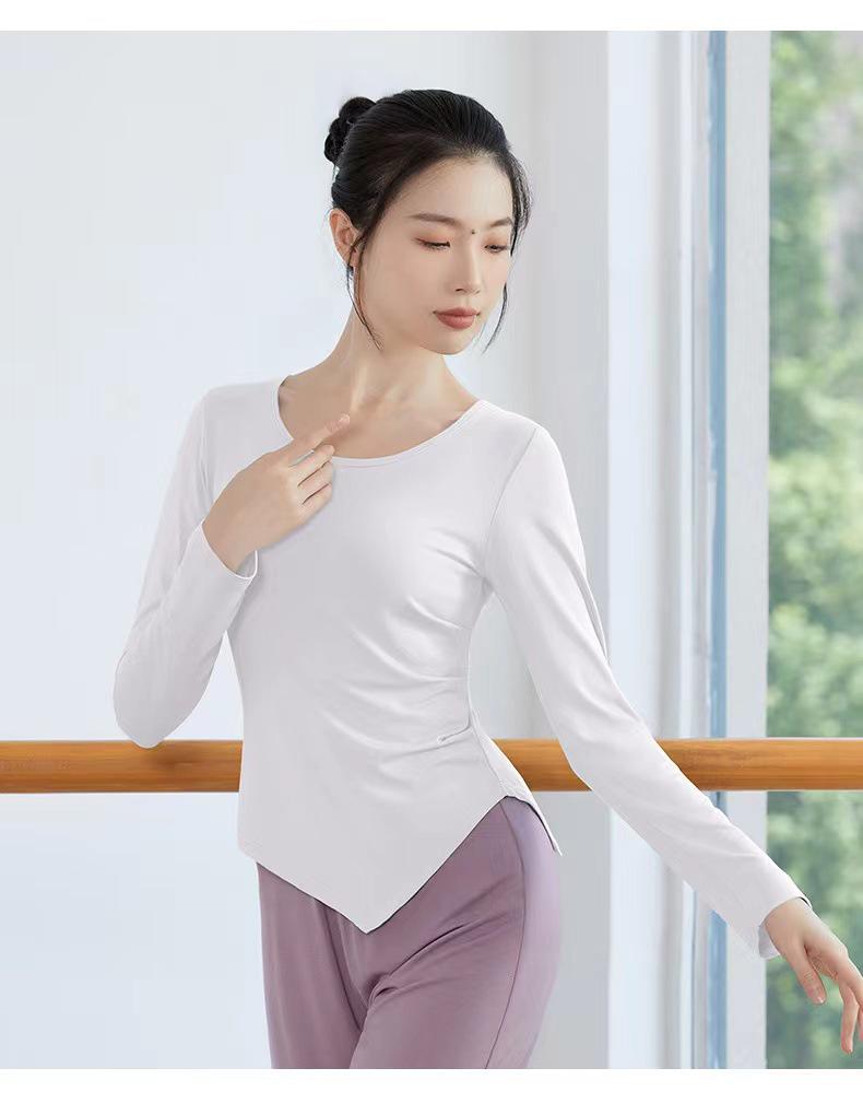 Women's Slimming Modal Dancewear: Classic Practice Top & Modern Wide-Leg Pants for Body Training
