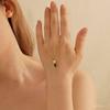 Zodiac Birthstone Cubic Zirconia Necklace: Retro Artistic 18K Gold-Plated Titanium Chain