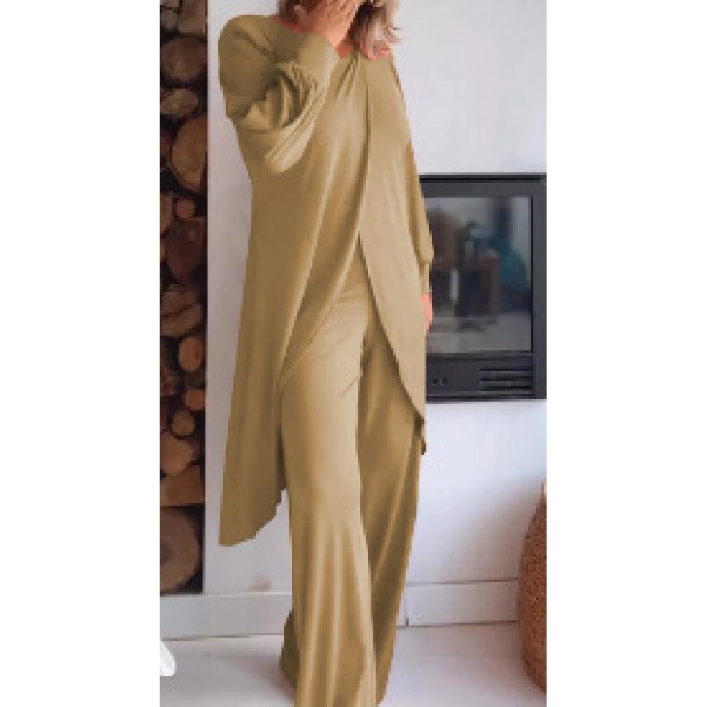 Women'S Spring And Summer New Comfortable Casual Sports Daily Commuting Fashionable Solid Color Clothing Set