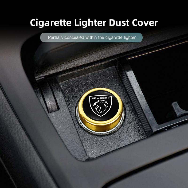 Car Cigarette Lighter Cover DustProof Decoration Cap For Peugeot 408 308 5008 208 2008 3008 Landtrek Rifter 508 301 108 608 4008