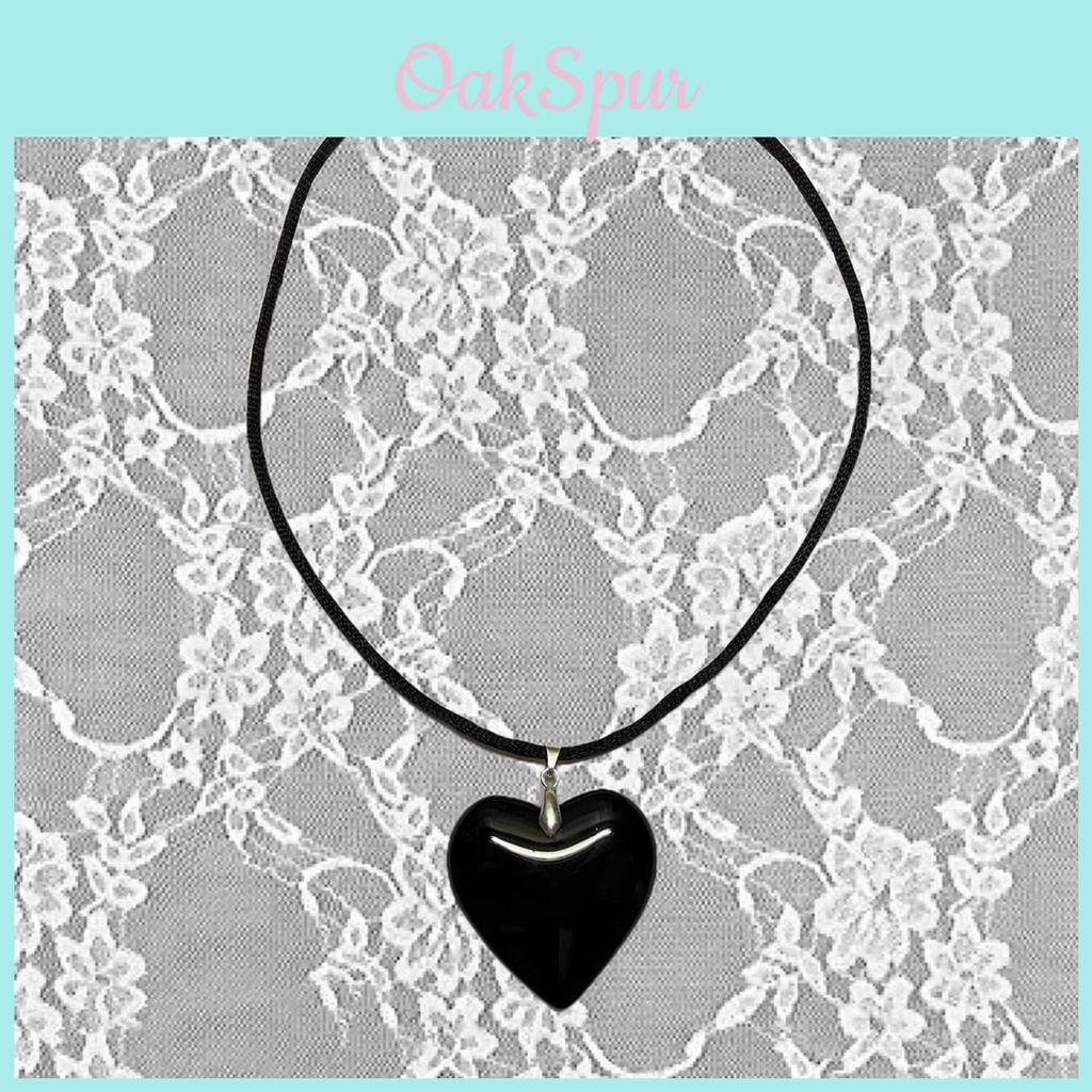 Heart Shaped Pendant Necklace For Girls Fashion Hip Hop Alloy Chain Jewelry Gift