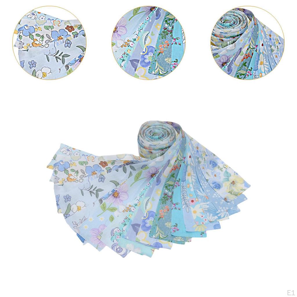40 Pieces Jelly Roll Fabric Strips Floral Quilting 2.5 inch Collection Sewing Patchwork Craft