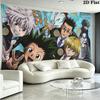 Hunter x Hunter Wall Tapestry Aesthetic Wall Hanging Printed Fabric Blanket Decorative Tapestries for Bedroom Living Room Home Decor