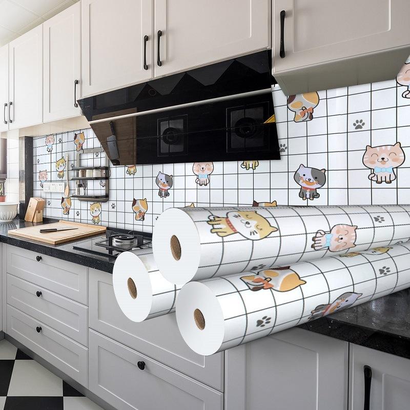 High-Temperature Resistant Oil-Proof Kitchen Stickers: Self-Adhesive Aluminum Foil for Stovetop, Cupboard, and Fume Wall Protection