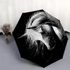 Horse, Mane Themed Automatic Opening and Closing Umbrella, Compact Travel Umbrella, Lightweight and Portable, Suitable for Beach Commuting B