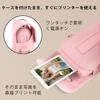 Kinokoo Instax Mini Link3 Case for Fujifilm Instax Smartphone Printer, Protective Case with Shoulder Strap, Prints with Case Attached (Pink)