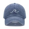 Men'S Baseball Cap Women'S Washed Cotton Waves Embroidery Embroidery Dad Hat Sport Golf Caps For Man Sun Hats Dropshipping