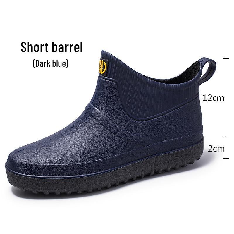 Men's Low-Top Non-Slip Waterproof Rain Boots for Fishing, Men/Women/Teenagers Rubber Shoes